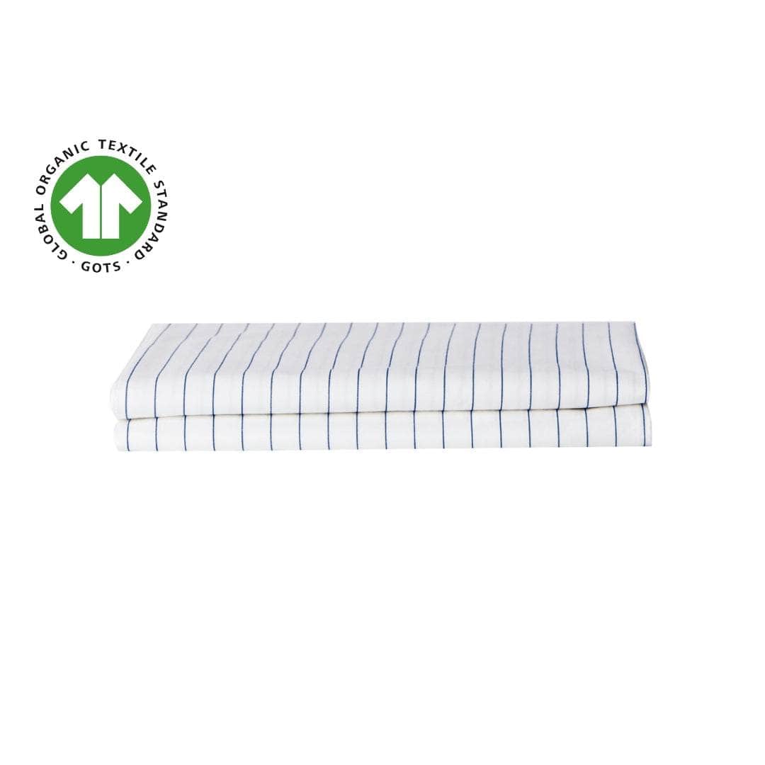Lot de taies d'oreiller essentielles en percale de coton biologique