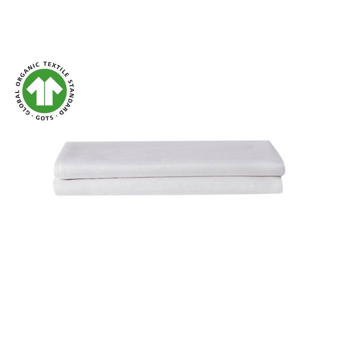 Lot de taies d'oreiller essentielles en percale de coton biologique