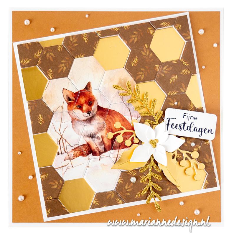 Marianne Design Feuille de découpe A4 - Mattie's Mooiste - Animaux de la forêt