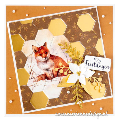 Marianne Design Feuille de découpe A4 - Mattie's Mooiste - Animaux de la forêt