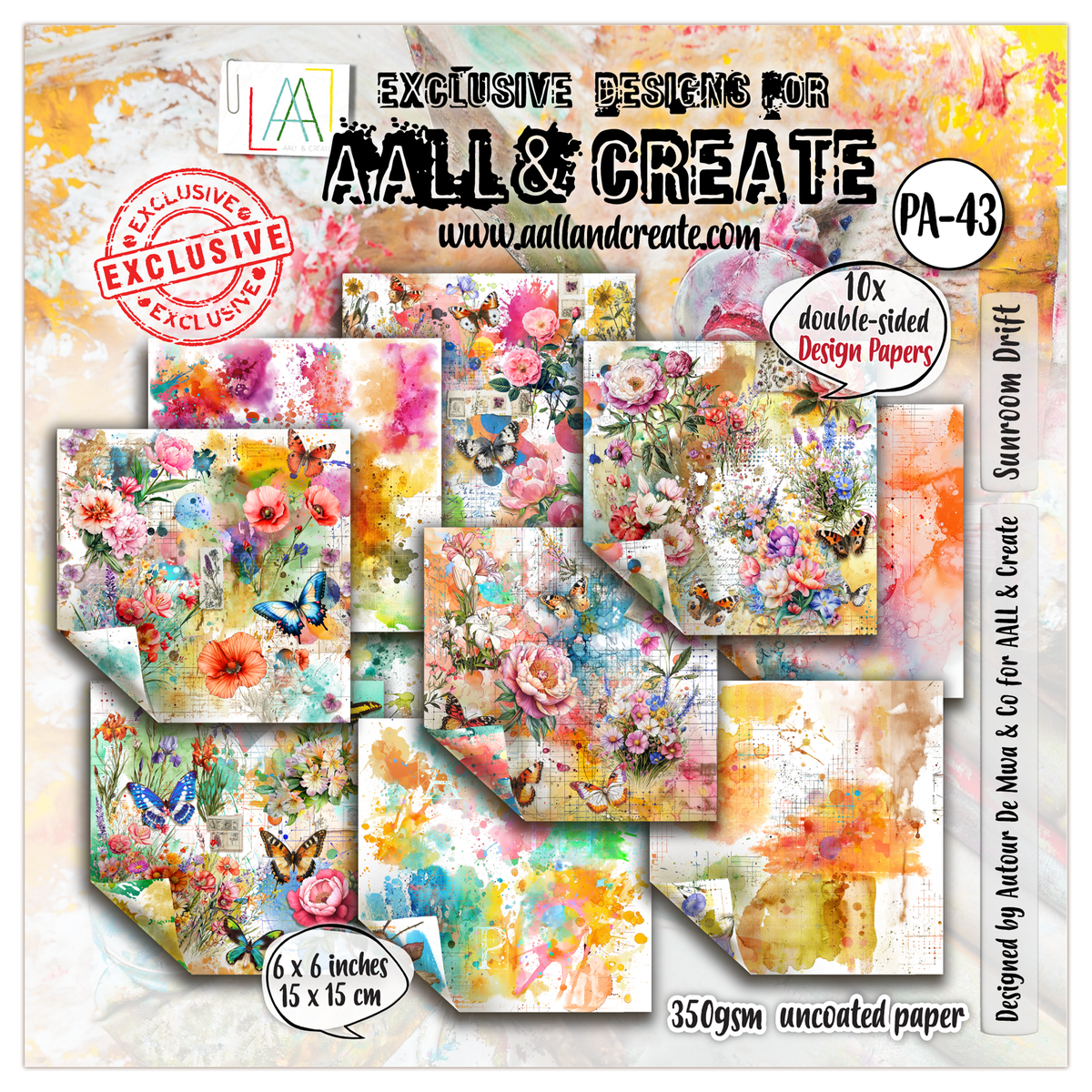 AALL and Create - Papier de création 6x6 - Sunroom Drift
