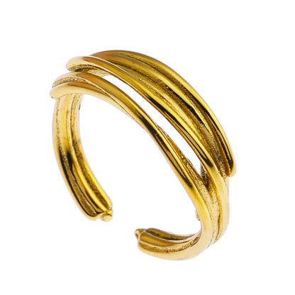 PAZIA: Abstract Design Multi Layered Ring