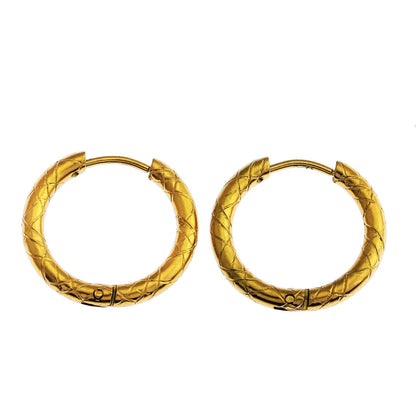 MALENA : Boucles d'oreilles créoles gravées décoratives