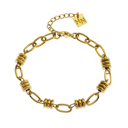 Bracelet KAMA avec maillons ovales et perles jointes