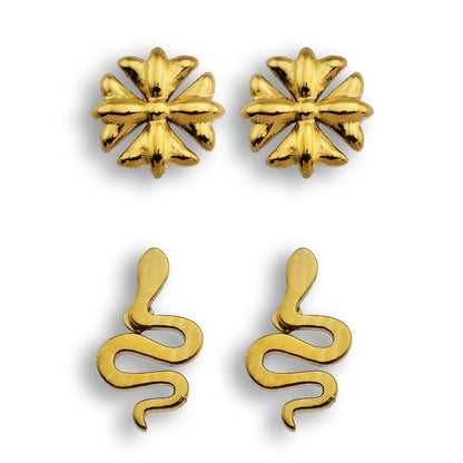 FABAYO 2-Pair Stud Earrings Set