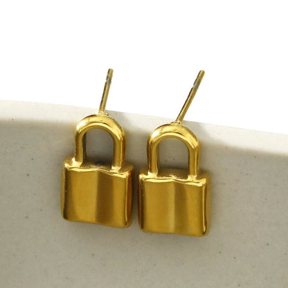 JUNI Mini Padlock Stud Earrings