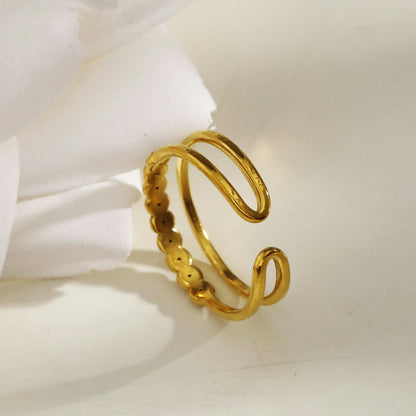 ORDELLA: Parallel Double Stacked Zirconia Embellished Ring
