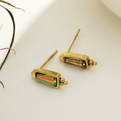 Boucles d'oreilles clou inspirées du style vintage KERSTIN en cristal