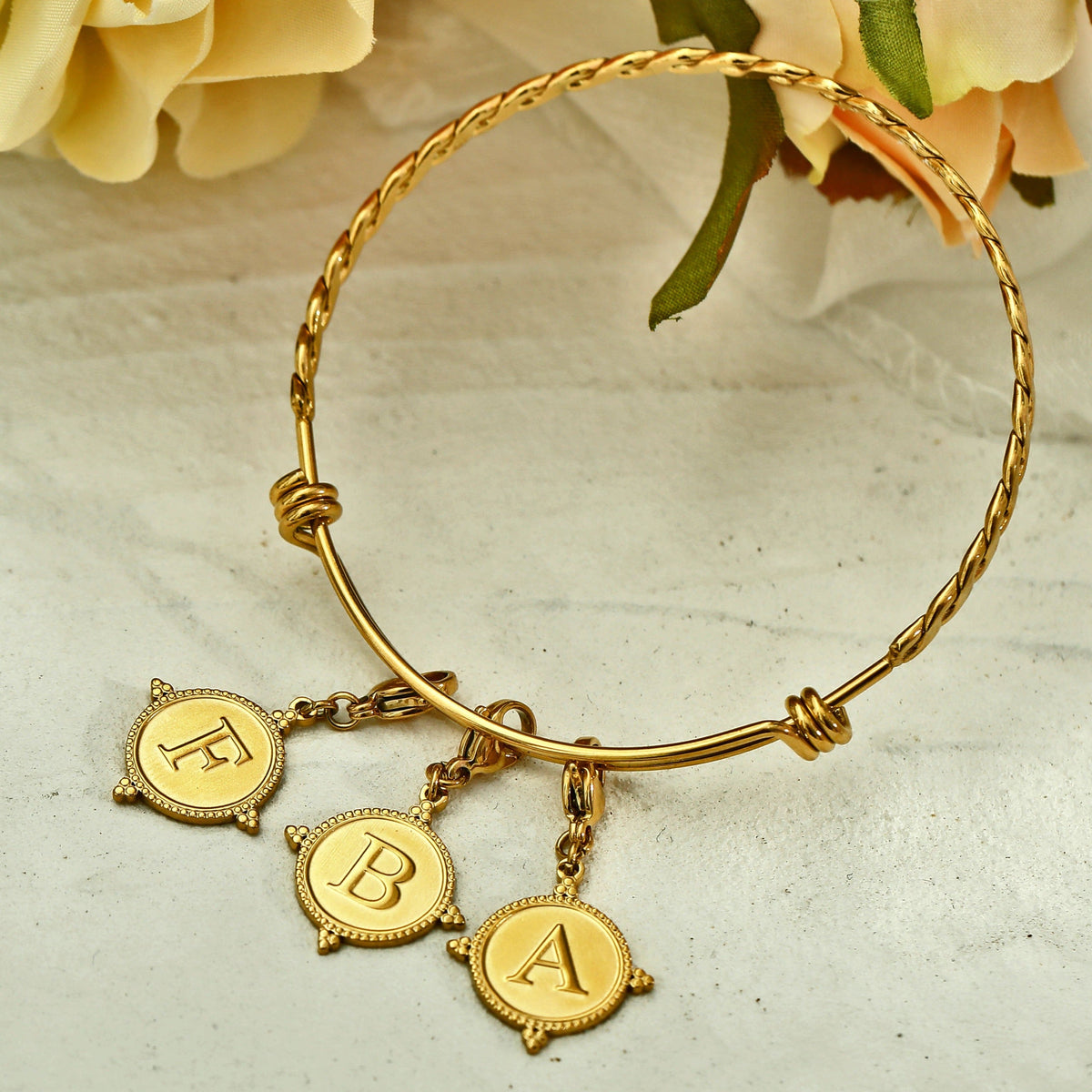 Gold Ornate Alphabet Letter Charms (A–Z) for Necklaces & Bracelets