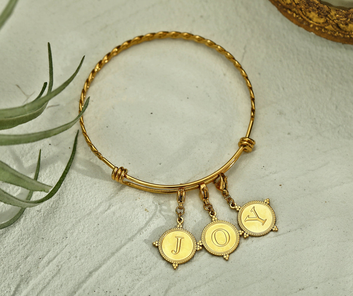 Gold Ornate Alphabet Letter Charms (A–Z) for Necklaces & Bracelets