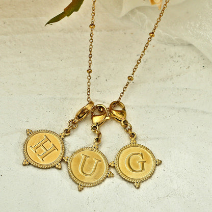 Gold Ornate Alphabet Letter Charms (A–Z) for Necklaces & Bracelets