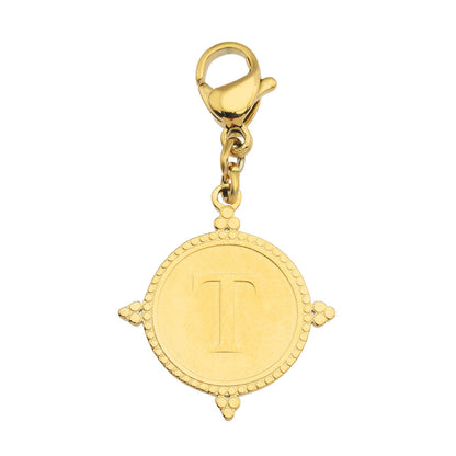 Gold Ornate Alphabet Letter Charms (A–Z) for Necklaces & Bracelets