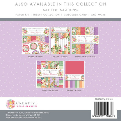 The Paper Boutique Mellow Meadows Bloc d'embellissements 20,3x20,3 cm