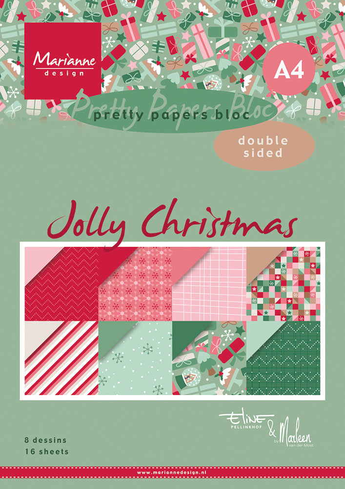 Marianne Design Bloc de papiers A4 - Jolly Christmas