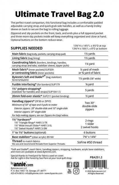 Ultimate Travel 2.0 Pattern - By Annie