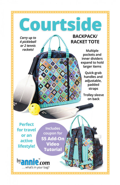 Sac fourre-tout de tennis Courtside Backpack – Par Annies