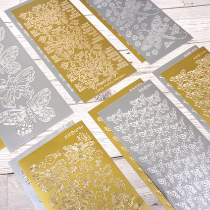 Autocollants à décoller - Lot 6 - Papillons et libellules