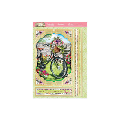 Parure grand format de décalcomanies « Jours parfaits » – Fleurs de bicyclette