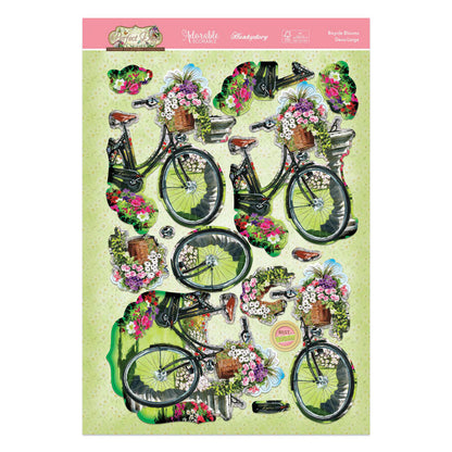 Parure grand format de décalcomanies « Jours parfaits » – Fleurs de bicyclette