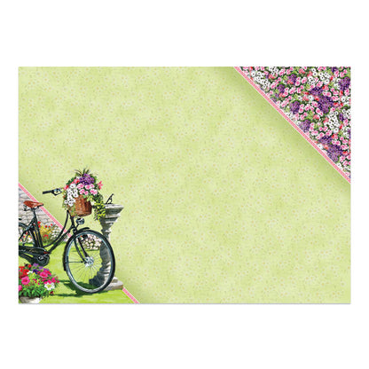 Parure grand format de décalcomanies « Jours parfaits » – Fleurs de bicyclette