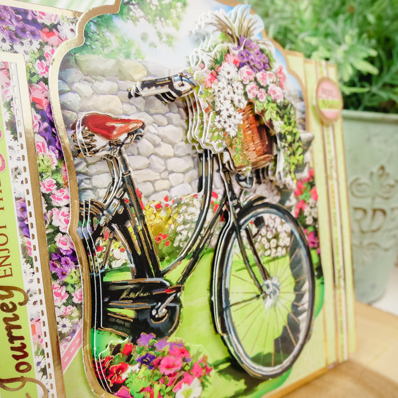 Parure grand format de décalcomanies « Jours parfaits » – Fleurs de bicyclette