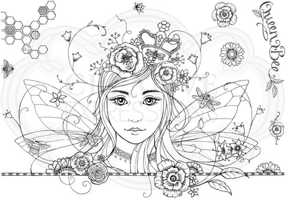 Tampons transparents A5 « Queen Bee »