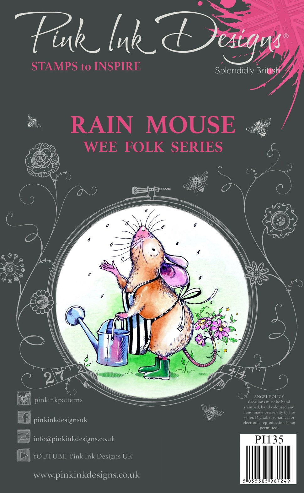 Pink Ink Designs Tampon transparent A7 Rain Mouse