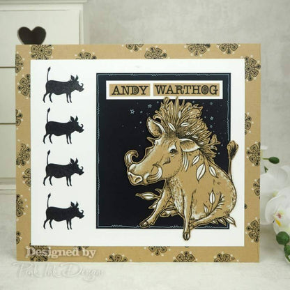 Pink Ink Designs Andy Warthog Set de tampons transparents 15,24 cm x 20,32 cm