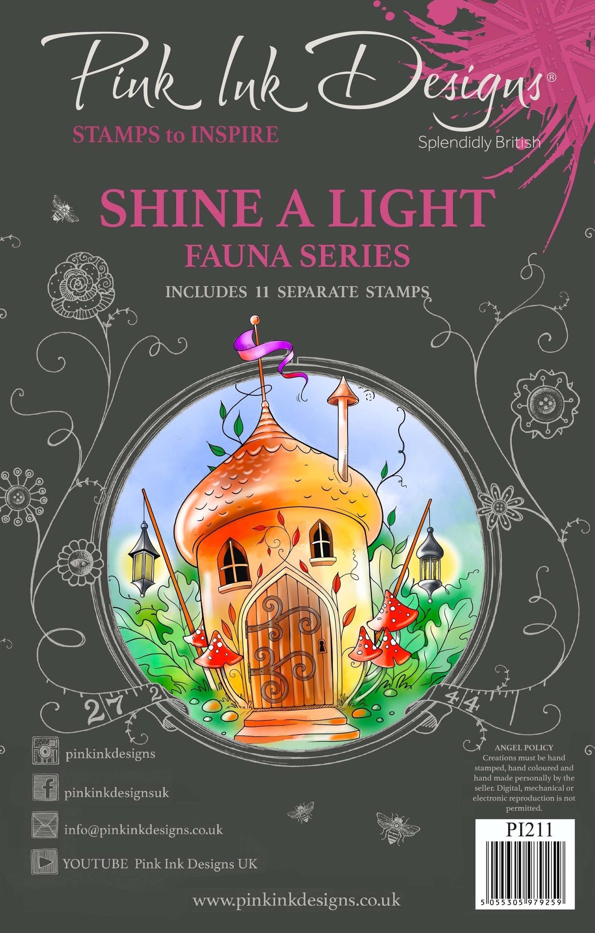 Pink Ink Designs Shine A Light 6 po x 8 po Set de Tampons Transparents