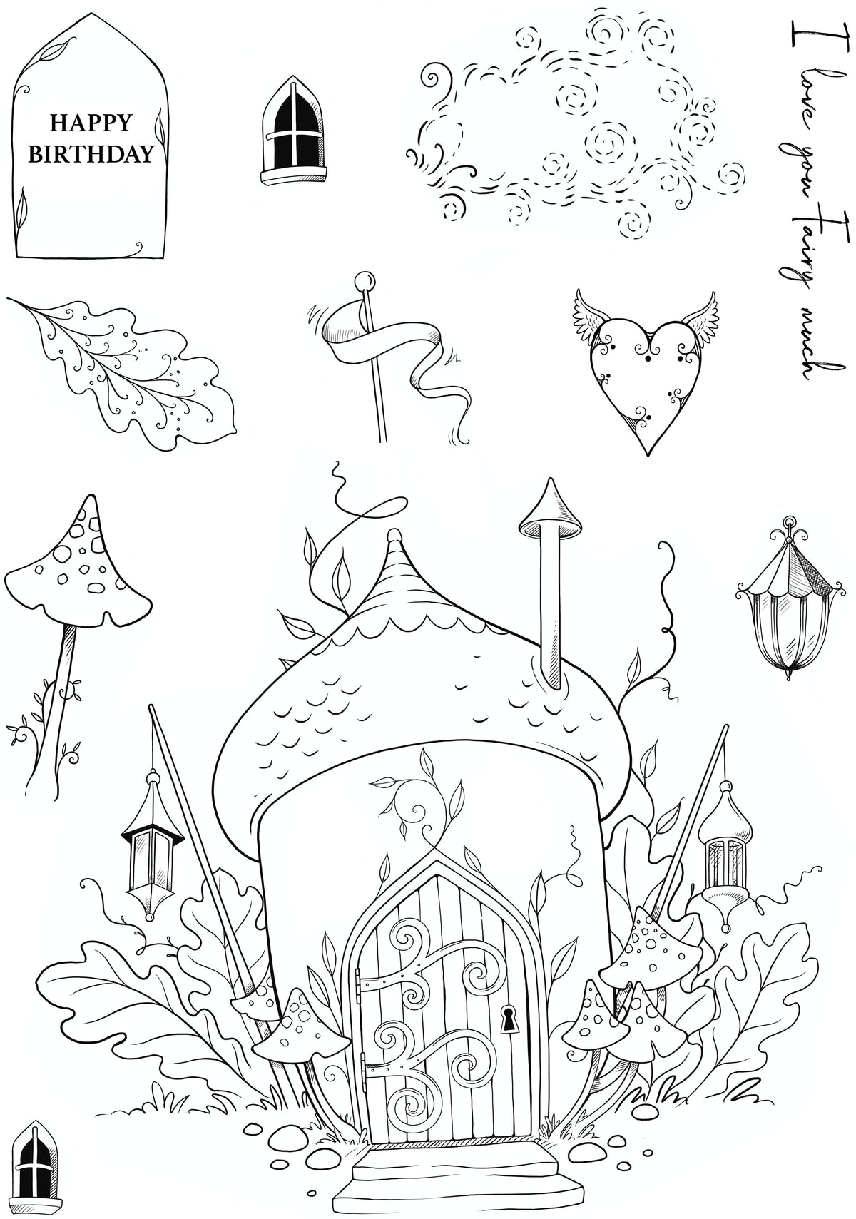Pink Ink Designs Shine A Light 6 po x 8 po Set de Tampons Transparents