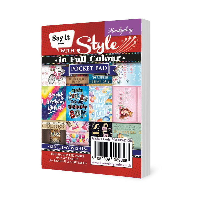 Say it with Style Pocket Pads - Birthday Wishes
