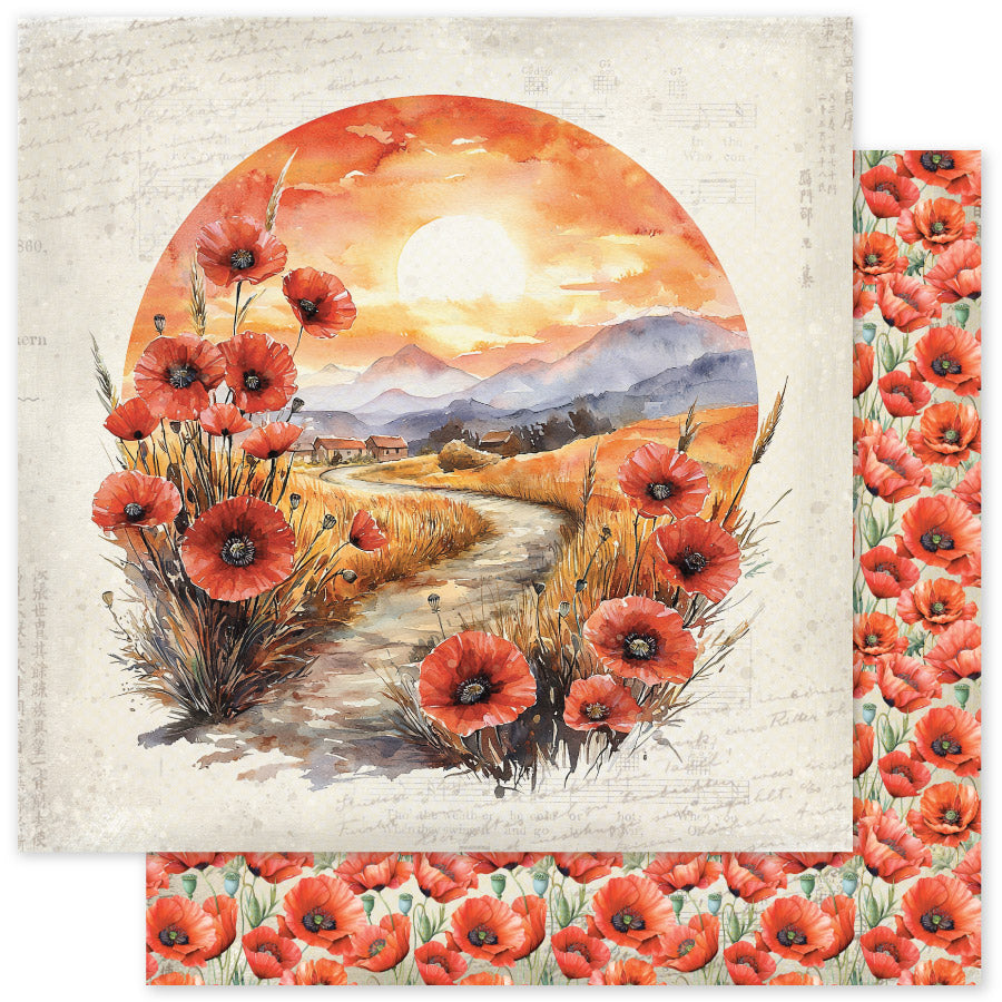 Collection de papiers Pavots de base 30x30 cm 34644