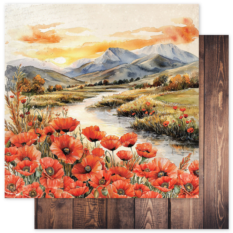 Collection de Papiers Jardin de Coquelicots 6x6 34641
