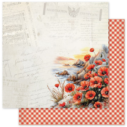 Collection de Papiers Jardin de Coquelicots 6x6 34641