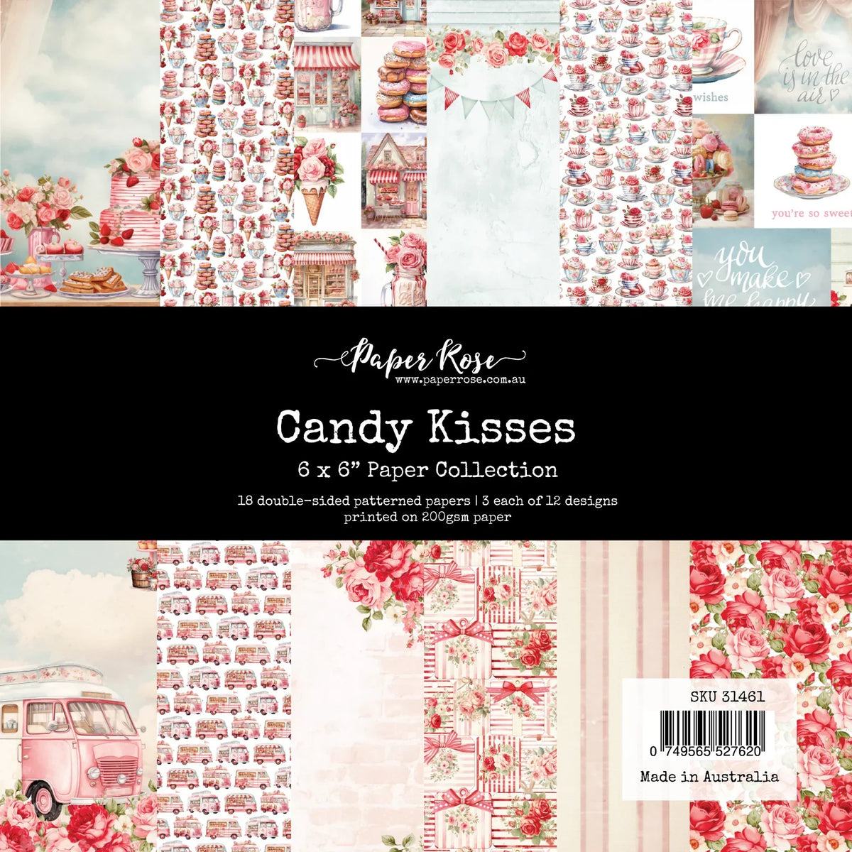 Collection de papiers Candy Kisses 6x6 31461