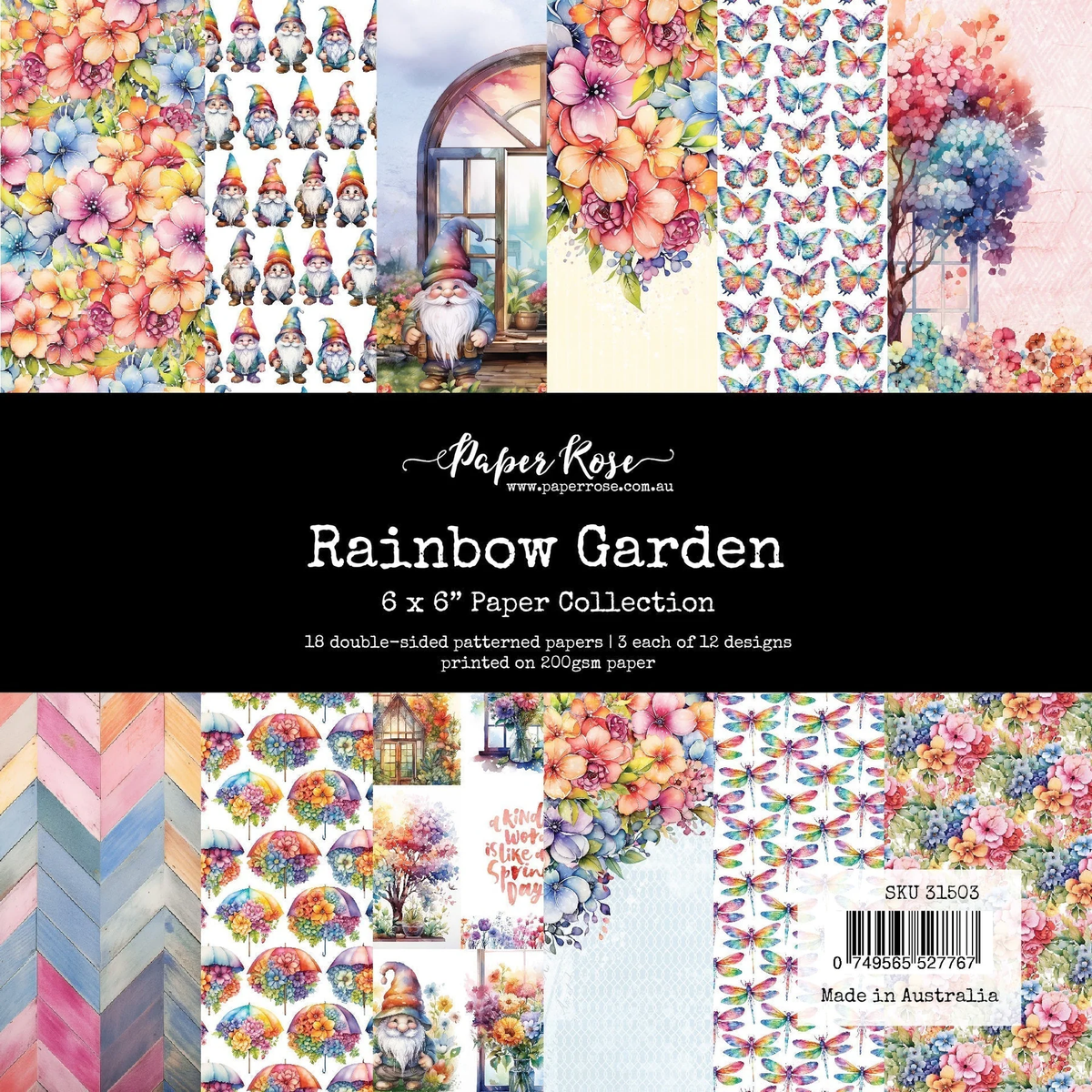Collection de papiers Rainbow Garden 6x6 31503