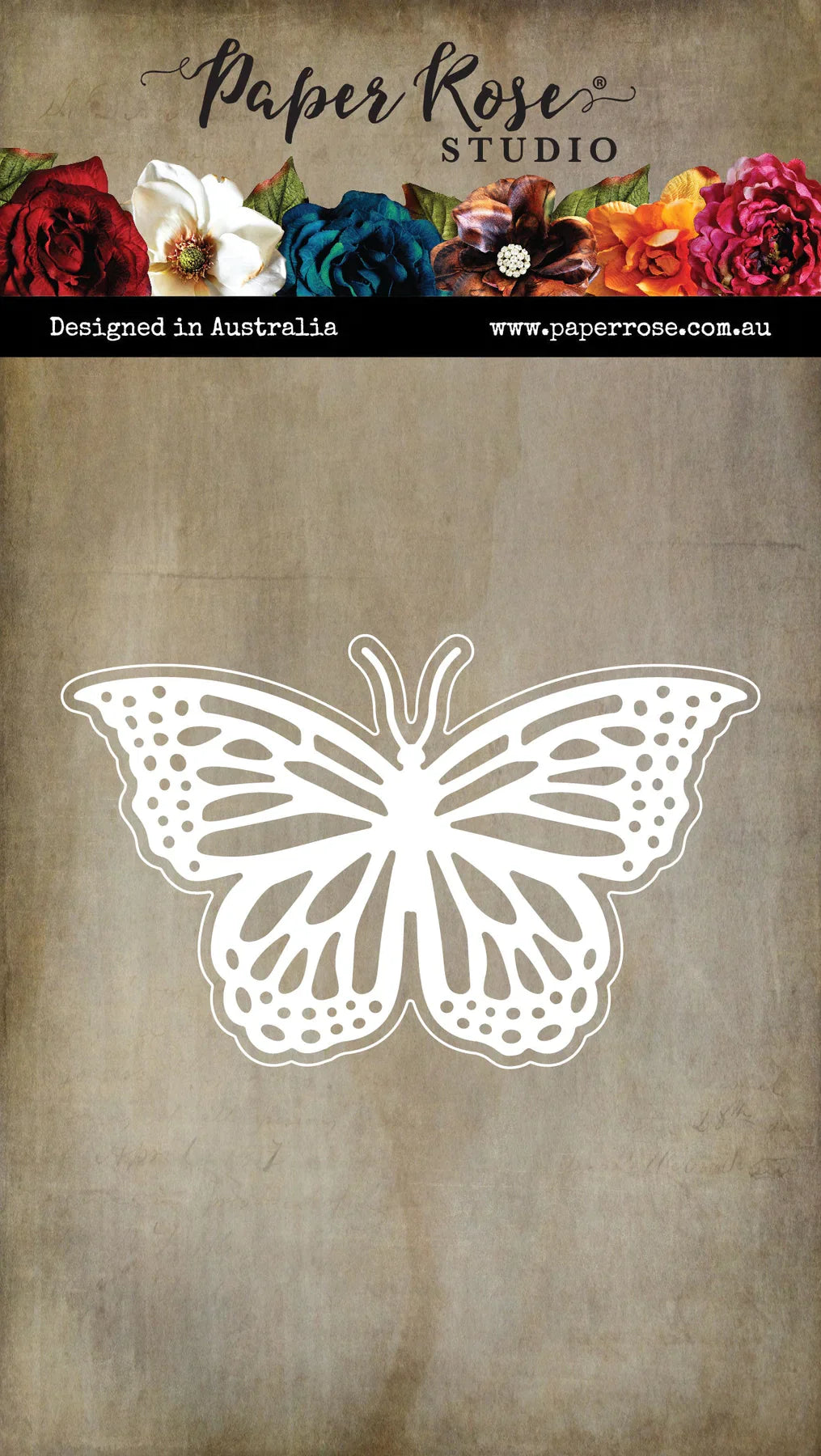 Matrice de découpe grand format papillon Alora superposée en métal 31623