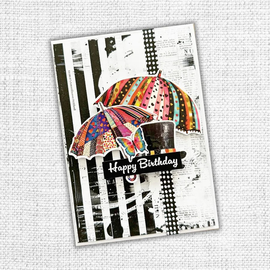 Inky Colour Embossed Die Cuts 31932