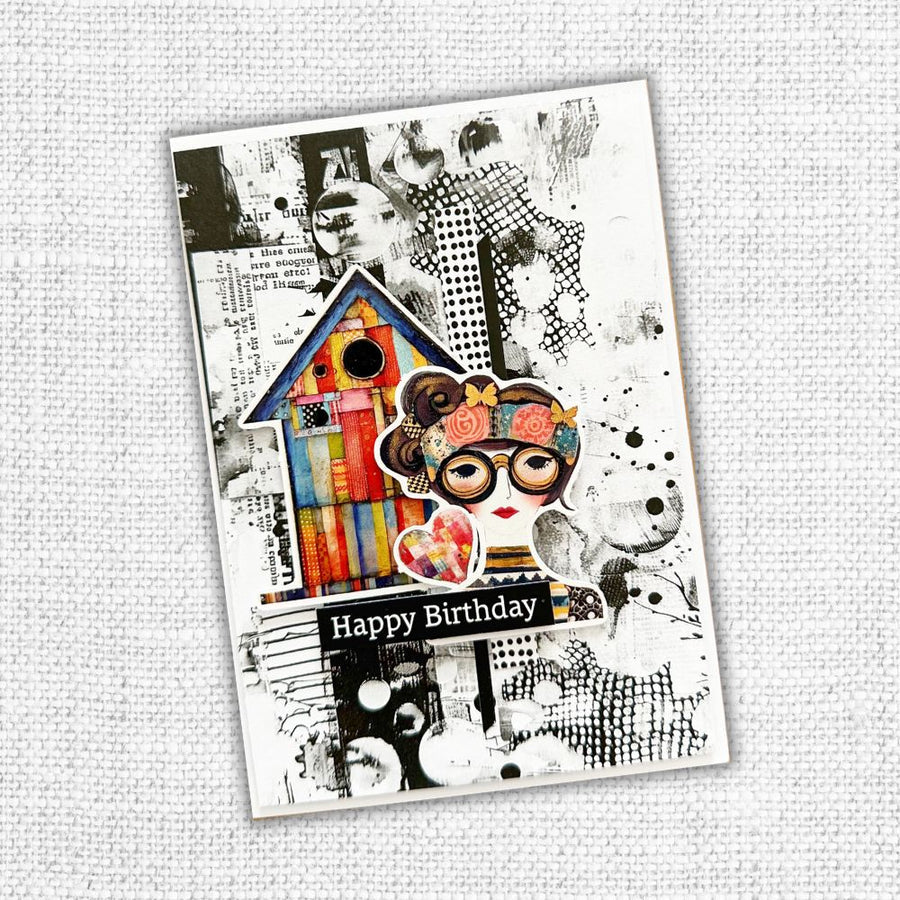 Inky Colour Embossed Die Cuts 31932