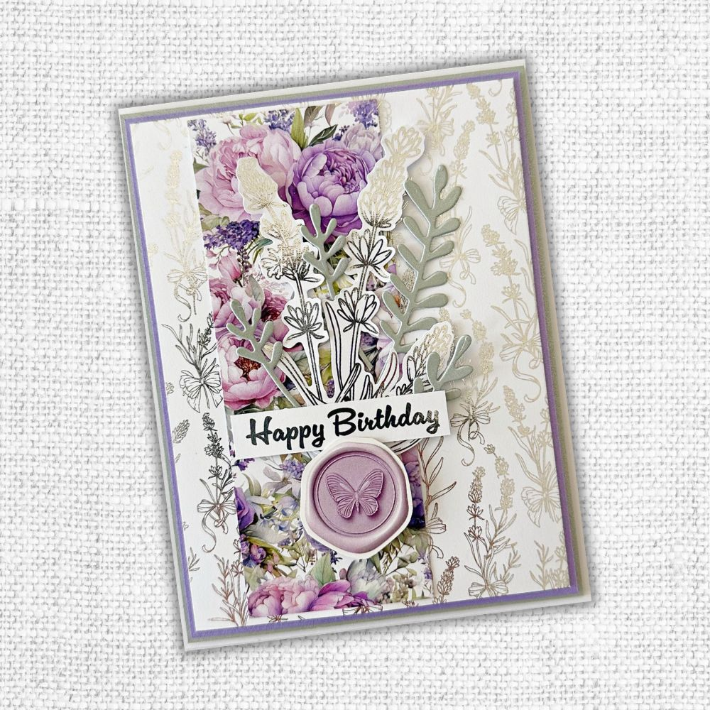 Lavender & Roses - Silver Foil 6x6 Paper Collection 32265