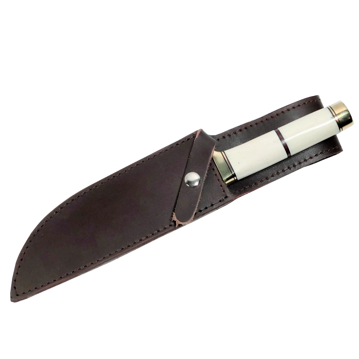 Haruto Bowie Knife - Camel Bone Handle 7.5 inch with leather Sheath