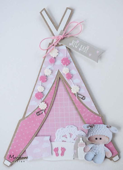 Gabarit de bricolage Marianne Design : Tipi par Marleen