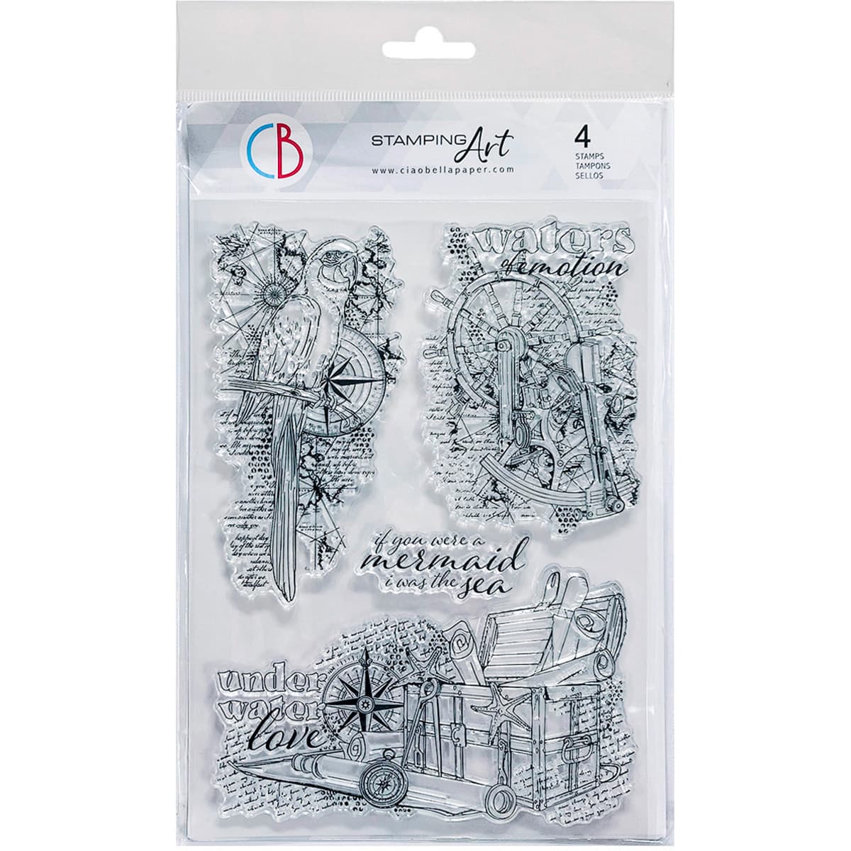 Ciao Bella Clear Stamp Set 6"x8" L'Amour Sous-Marin