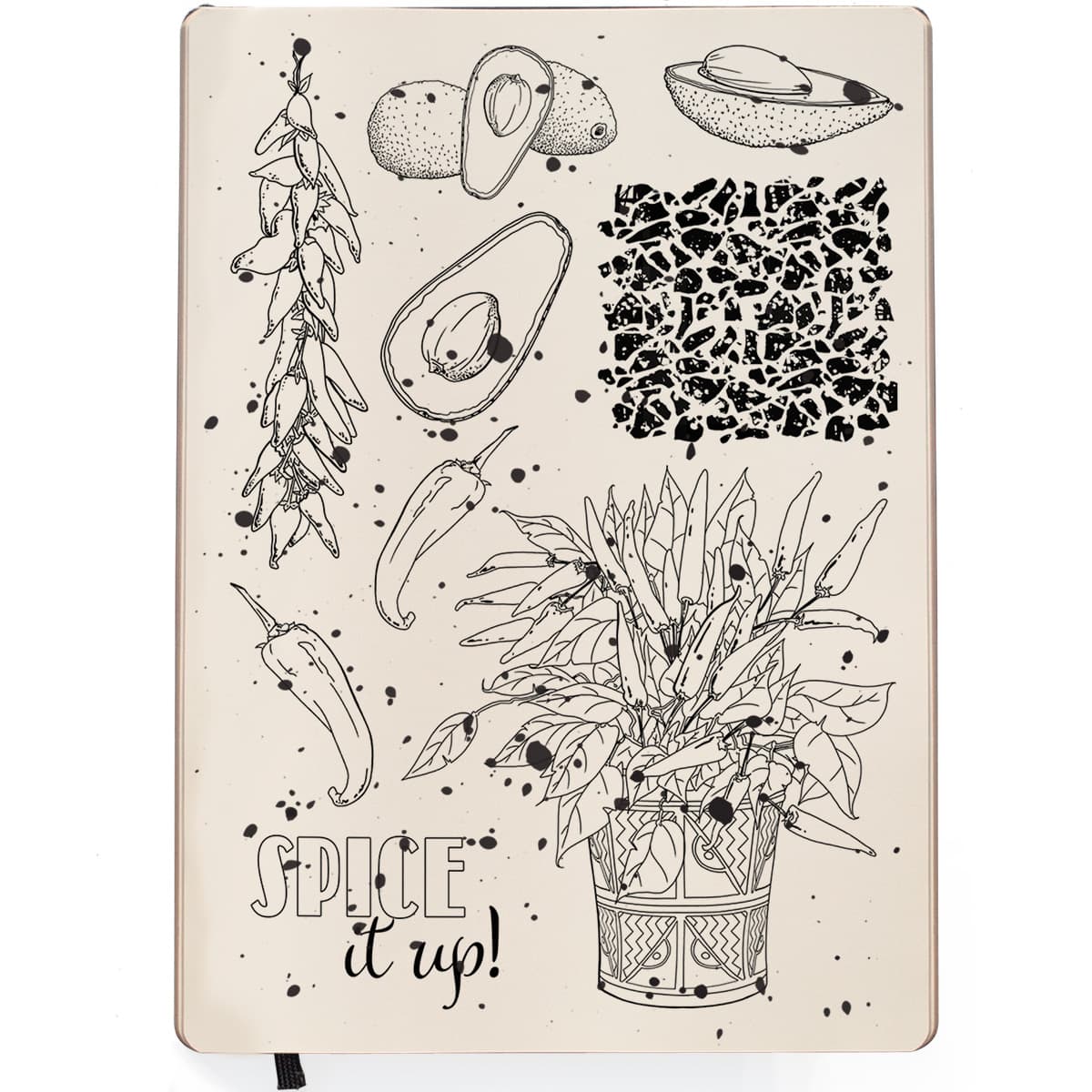 Ciao Bella Clear Stamp Set 6"x8" Pimentez-le !