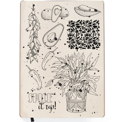 Ciao Bella Clear Stamp Set 6"x8" Pimentez-le !