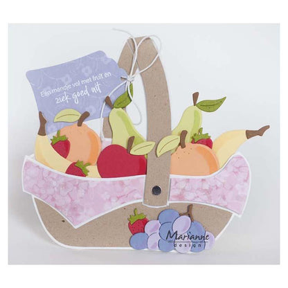 Pochoir artisanal Marianne Design Panier de fruits par Marleen
