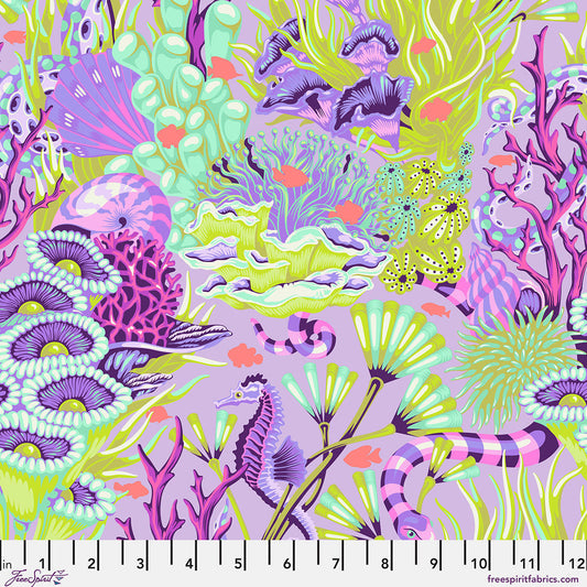 Tula Pink - Floral Reef - Reef What You Sew - Ultraviolet - PWTP264.ULTRAVIOLET