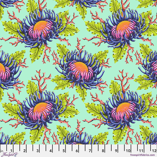 Tula Pink - Floral Reef - Friends & Anemones - Seafoam - PWTP265.SEAFOAM