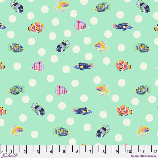 Tula Pink - Floral Reef - School Crossing - Seafoam - PWTP268.SEAFOAM