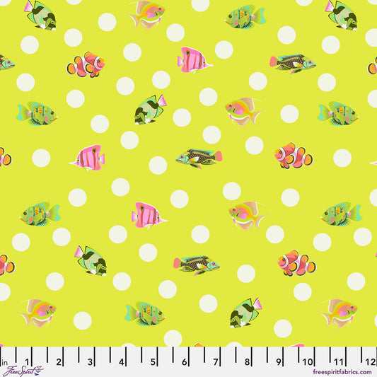 Tula Pink - Floral Reef - School Crossing - Seagrass - PWTP268.SEAGRASS